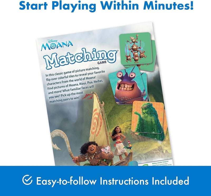 Wonder Forge Disney Moana Matching Game - Fun and Educational Memory Game for Boys and Girls Ages 3-5 - Featuring Moana and Maui - Toddler Learning Activity - Image 5